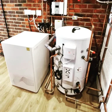 Zeb boiler and Mixergy smart cylinder.